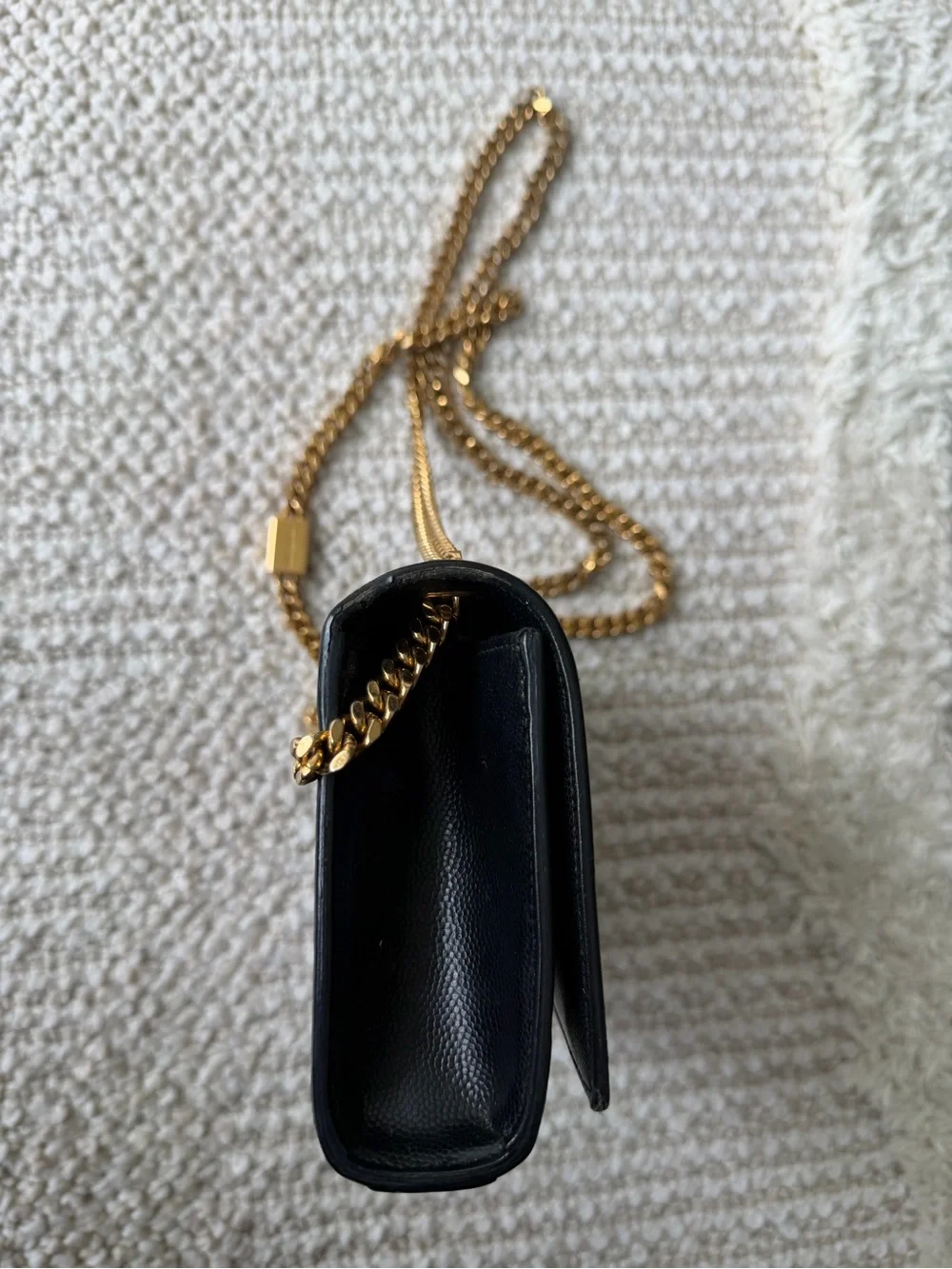 YSL Kate Small Bag - Yves Saint Laurent Kate Black Crossbody with Gold Chain